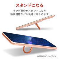 エレコム スマートフォン用ストラップ/フィンガーリング/クリア/スタンダード/ゴールド P-STRBCRGD 1個（直送品）