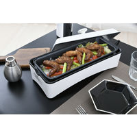 YAMAZEN 2WAY スリムたこ焼き器 ホワイト YOF-W120(W) 1台