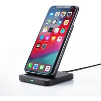 サンワサプライ ワイヤレス充電スタンド(5W) WLC-STN17BK 1個