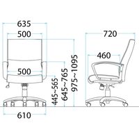 藤沢工業 TOKIO FTXシリーズ マネージャーチェア FTX-3 ブラック 1脚（取寄品）