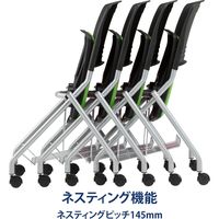 藤沢工業 TOKIO FNCシリーズ ミーティングチェア FNC-K5T ライトグリーン 1セット（4脚入）（取寄品）