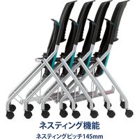 藤沢工業 TOKIO FNCシリーズ ミーティングチェア FNC-K5T クリアグリーン 1セット（4脚入）（取寄品）