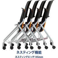 藤沢工業 TOKIO FNCシリーズ ミーティングチェア FNC-K5T オレンジ 1セット（4脚入）（取寄品）