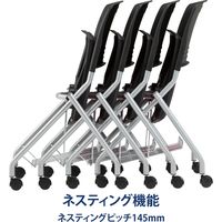 藤沢工業 TOKIO FNCシリーズ ミーティングチェア FNC-K5T ブラック 1セット（4脚入）（取寄品）