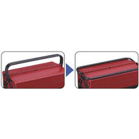 ＴＯＮＥ ツールケース（メタル）　Ｖ形3段式　410Ｘ220Ｘ220ｍｍ BX430 1個