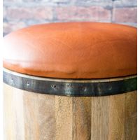 宮武製作所 MASALA（マサラ） 樽型スツール 座面レザー CH-L3650 1脚（直送品）