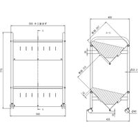林製作所 ファイルワゴン 2段 幅500×奥行400×高さ780mm YSK-015 1台（直送品）