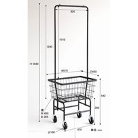 市場 anthem アンセム カートハンガー 幅570×奥行450×高さ1680mm ブラック ANH-2738BK/ 1台（直送品）