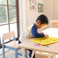 市場 PLETO キッズウッドチェア M ブルー PLC-3245BL-4 1セット（4脚入）（直送品）