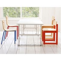 市場 PLETO キッズウッドチェア L レッド PLC-3246RD-4 1セット（4脚入）（直送品）