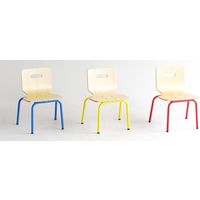 市場 PLETO キッズスチールチェア S イエロー PLC-3251YL-4 1セット（4脚入）（直送品）