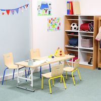 市場 PLETO キッズスチールチェア M イエロー PLC-3252YL-4 1セット（4脚入）（直送品）