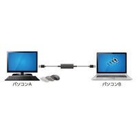 エレコム データ移行ケーブル/USB3.0/Windows-Mac対応/Type-Cアダプタ付属/1.5m/ブラック UC-TV6BK 1個