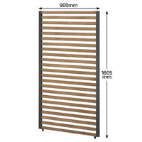 トーカイスクリーン　ブラックフレームパーティション　ブラウン　高さ1605mm×幅900mm　1枚