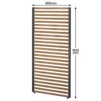 トーカイスクリーン　ブラックフレームパーティション　ブラウン　高さ1820mm×幅900mm　1枚