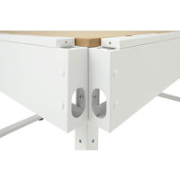 Ceha プレノデスクシステム L型天板デスク　右用　幅1675×奥行1075×高さ720mm 天板オーク/脚ホワイト 1台（4梱包）（取寄品）