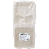 ストリックスデザイン 未晒しバガスモールド フードパックスクエア 仕切付 1袋（25枚入）