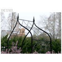 住まいスタイル アイアンアーチオジートップ 幅1240×奥行460×高さ2565mm ブラック IA-OG7642 1台（直送品）