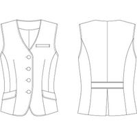 チクマ シャドーストライプ ベスト AR2814-1-11（直送品）