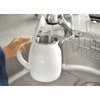 ドリテック 電気ケトル「リコリス」0.8L ホワイト PO-151WT 1台