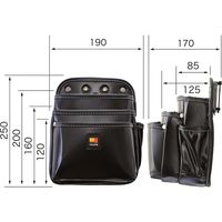 TJMデザイン 着脱式腰袋 3段大 SFKBN-3L 1個