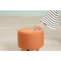 不二貿易 ミニファブリックスツール ラウンド オレンジ 16443 1脚（直送品）