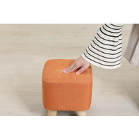 不二貿易 ミニファブリックスツール スクエア オレンジ 16447 1脚（直送品）
