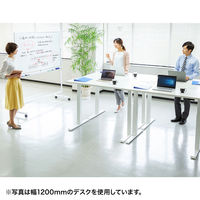 サンワサプライ e電動昇降デスク 平机 幅1400×奥行700×高さ1150mm ホワイト ERD-E14070W 1台（直送品）