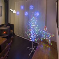 タカショー ローボルト iSparkle カーテン 2D スノーフレーク W&B LIP-C2DSFWB（直送品）