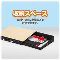 アスカ ポータブルデスク DSK03 引き出し付 持ち手付 机上台 幅400ｍｍ 1台