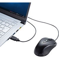 有線マウス　5ボタン　中型サイズ　レーザー　MA-LS173BK　サンワサプライ　1個（直送品）