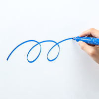 アスクル ホワイトボードマーカー 中字平芯 青 1セット（48本：12本入×4箱）  オリジナル