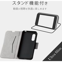 エレコム AQUOS sense3/AQUOS sense3 lite/Android One S7/ソフトレザーケース/薄型/磁石付 カーボン超