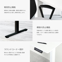 【軒先渡し】アスカ電動昇降デスク メモリー付 1200mm 白×白EDK12W1台（直送品）