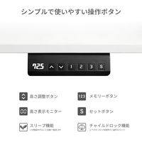 【軒先渡し】アスカ電動昇降デスク メモリー付 1400mm 白×白EDK14W1台（直送品）
