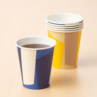 アスクル デザイン紙コップ プリズム 150ml（5オンス）1セット（500個：50個入×10袋） オリジナル