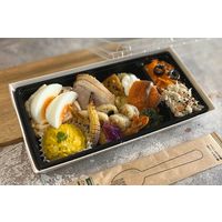 スドウ (木製弁当箱)エコオリFS-302F 長方形 透明蓋 50個 SD196062-50 1袋(50個)（直送品）