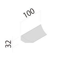 フクビ化学工業 不燃R巾木 ソリッドライン32 エンド左 FRH3L 1梱包(2個入)（直送品）