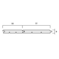 大日本木材防腐 内外装用 レッドシダークリアグレード短尺パネリング10本セット 長さ500×厚み9×幅77mm　1束(10本入)（直送品）