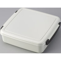 イノマタ化学 イノマタ #1074 ロック式ランチBOX(中子付き)ホワイト 1個（直送品）