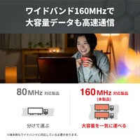 バッファロー 無線LAN親機 Wi-Fi 6 11ax Wi-Fiルーター 4803+1147Mbps 4+4アンテナ ブラック（直送品）