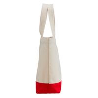 United Athle エコバッグ 1460-01 キャンバストートバッグ ナチュラル・レッド S 14600125250 1袋(1個)（直送品）