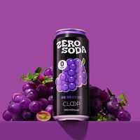 巨林フーズ&リカー ZERO SODA(ゼロ ソーダ) ぶどう 500ml 1箱(24缶入)