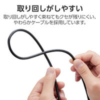 HDMI ケーブル L字 右向き 1m 4K 30Hz やわらか ブラック CAC-HD14EYR10BK エレコム 1個