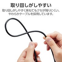 HDMI ケーブル L字 右向き 1.5m 4K 30Hz やわらか ブラック CAC-HD14EYR15BK エレコム 1個