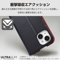 AQUOS sense8 ケース レザー 手帳型 衝撃吸収 超軽量 ブラック PM-S234PLFUBK エレコム 1個