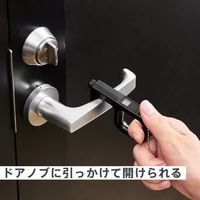 キングジム 静電気除去ツール アンスタッチ フックタイプ 黒 AST10-BK 1個