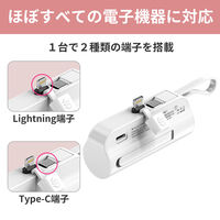 小林薬品 RABLISS miniモバイルバッテリー KO361 (ホワイト) 10002650WH 1個