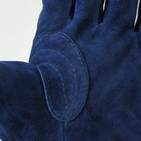 小野商事 牛床革手袋 オイル加工 内綿付き ブルー M 蒼龍 AG4813 AG4813M 1双（直送品）