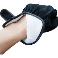 小野商事 牛床革手袋 オイル 内綿 マジックテープ 黒 AG4831 1双